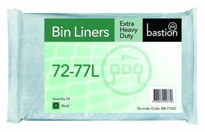 72-77 Litre Extra Heavy Duty Black Bin Liners