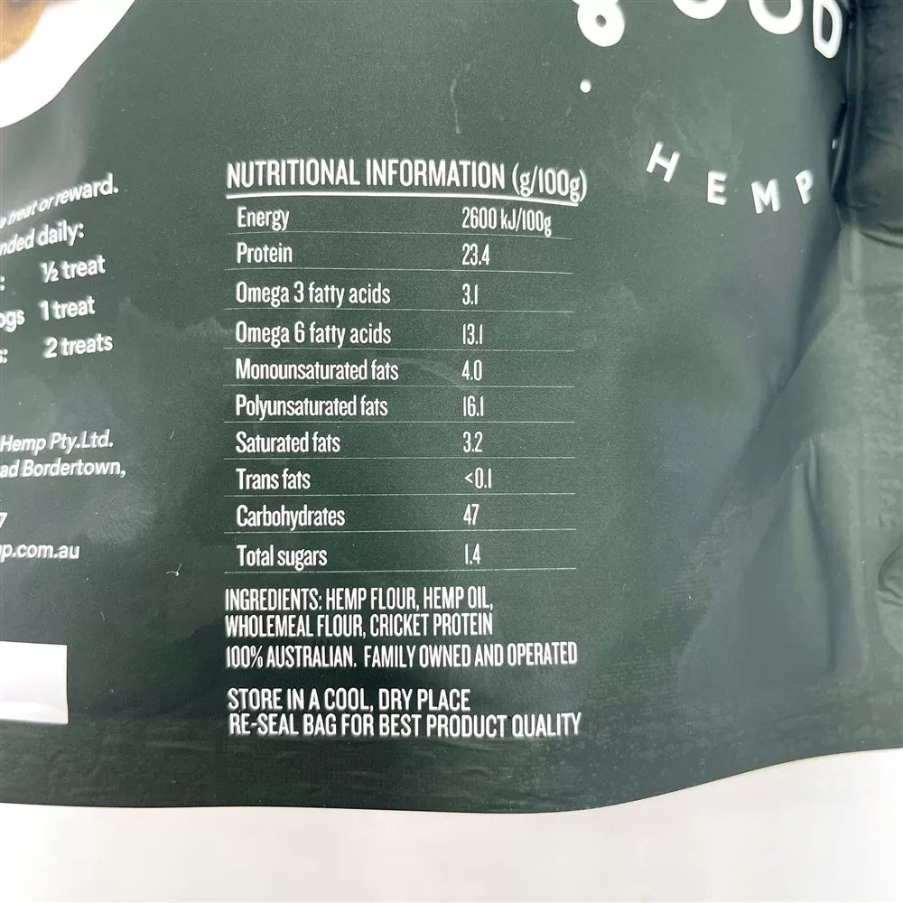 Healthy Hemp Dog Treats with Cricket Protein - 300g