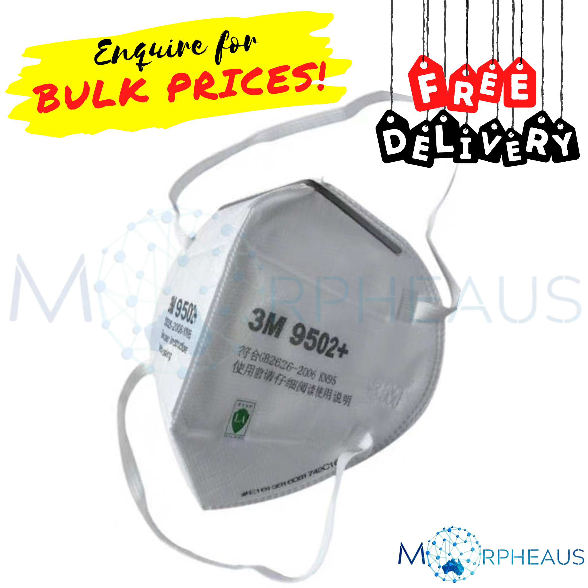 **FREE DELIVERY** 3M - KN9502+ Face Mask