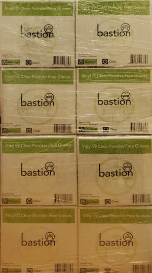 Bastion Disposable Vinyl Gloves 100pcs Powder Free