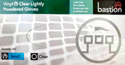 Bastion Vinyl Disposable Gloves 100pcs Latex Free & Lightly Powdered