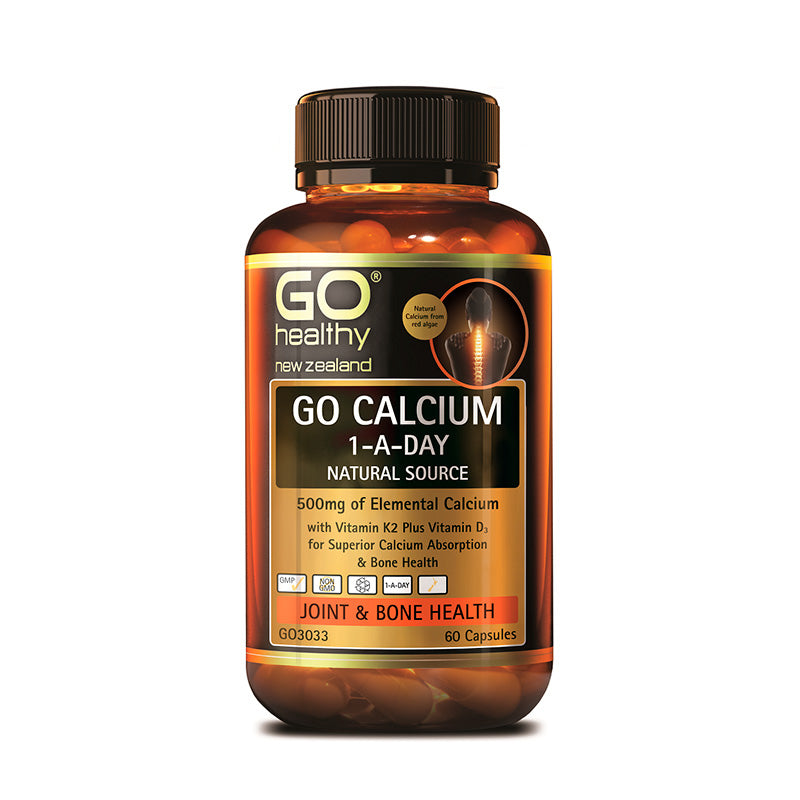 GO Healthy Calcium 1-A-Day Natural Source 60 Caps
