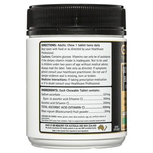 GO Healthy Vitamin C 500mg Blackcurrant 200 Chewable Tabs