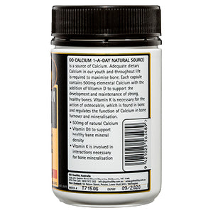 GO Healthy Calcium 1-A-Day Natural Source 60 Caps