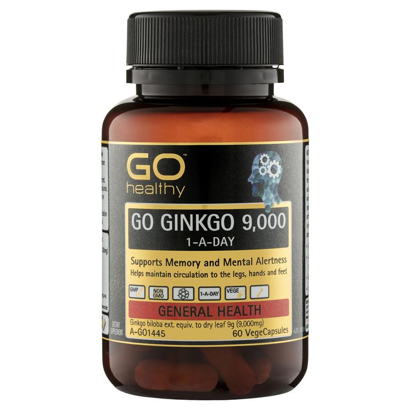 GO Healthy Ginkgo 9000+ 60 VegeCaps