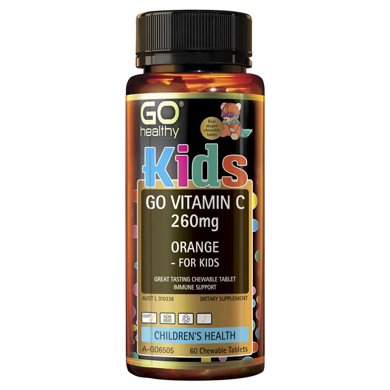 GO Healthy Vita-C 260mg Orange - For Kids 60 Chewable Tabs