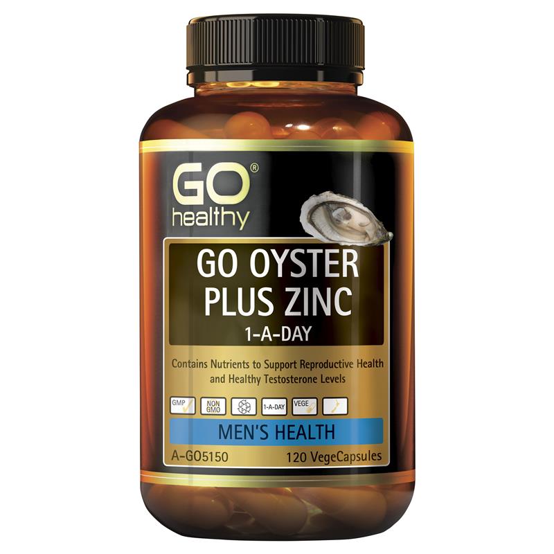GO Healthy Oyster Plus Zinc 1-A-Day 120 Vege Caps