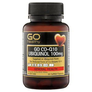 GO Healthy CO-Q10 Ubiquinol 100mg 60 SoftGel Caps