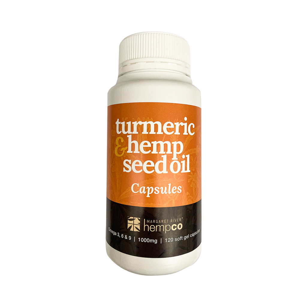 HempCo Hemp Seed Oil Capsules With Turmeric - 120 caps