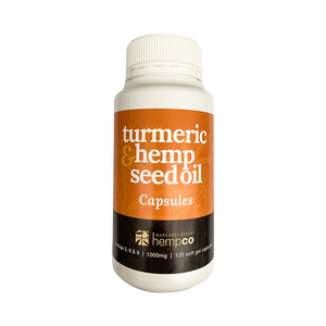 HempCo Hemp Seed Oil Capsules With Turmeric - 120 caps