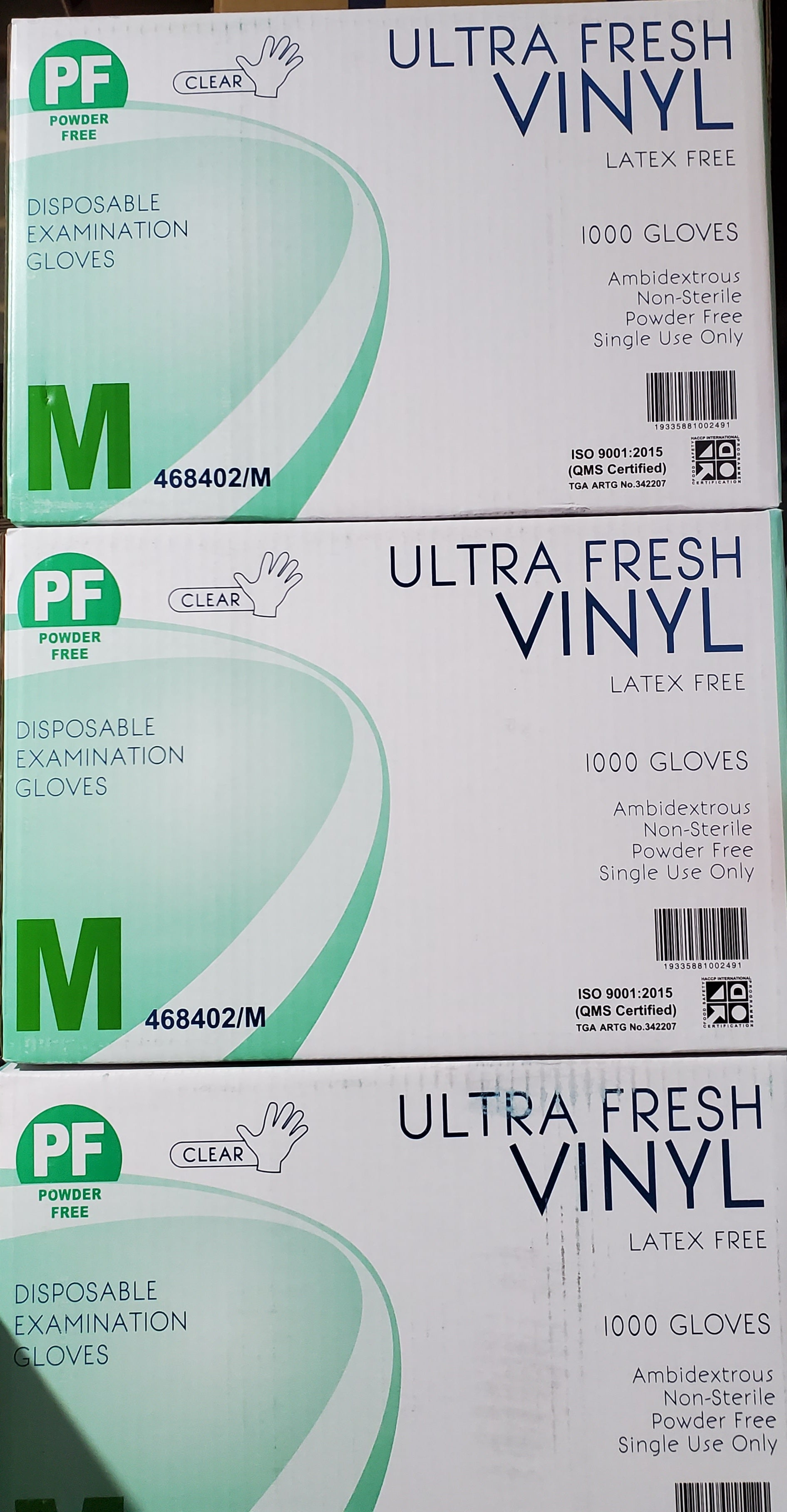 Ultra Fresh Disposable Vinyl Powder Free Gloves 100pcs
