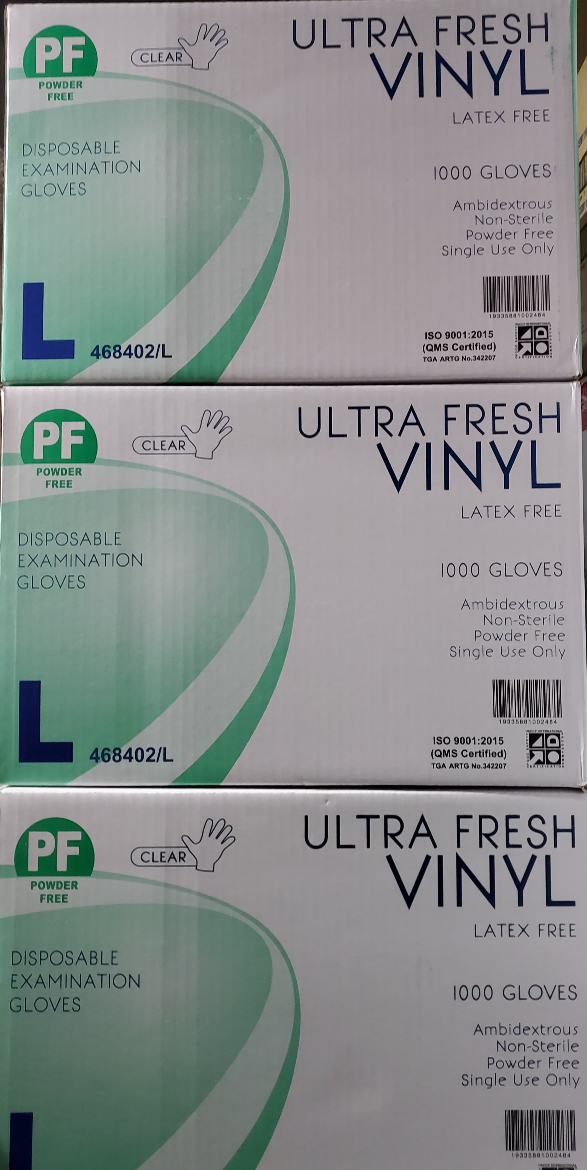 Ultra Fresh Disposable Vinyl Powder Free Gloves 100pcs