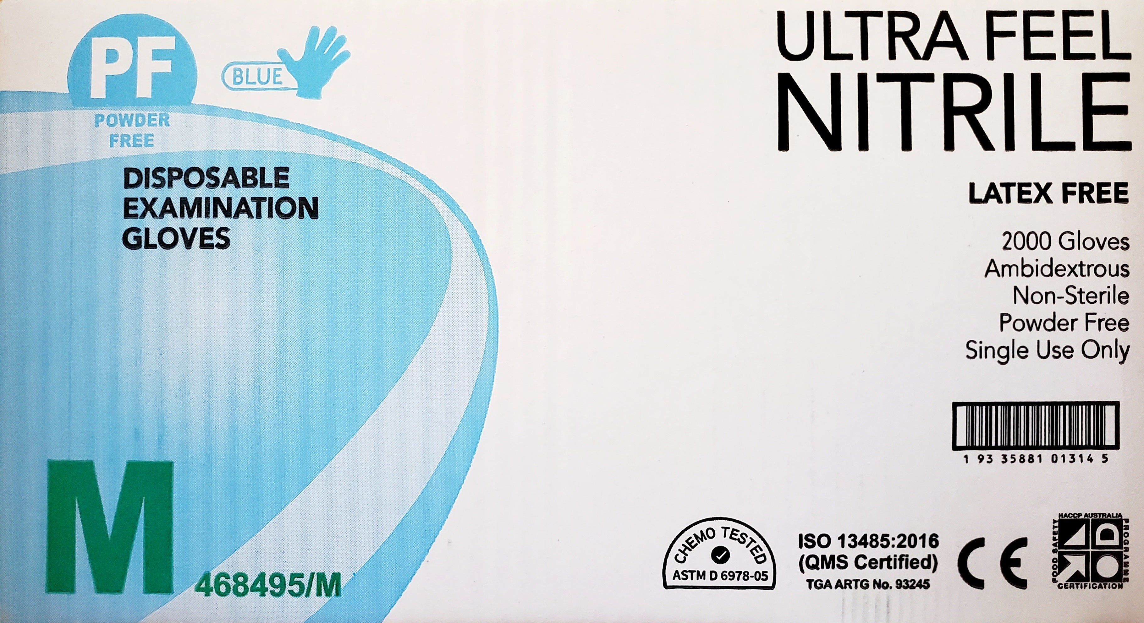Ultra Feel Nitrile Disposable Gloves 200pcs Latex & Powder Free