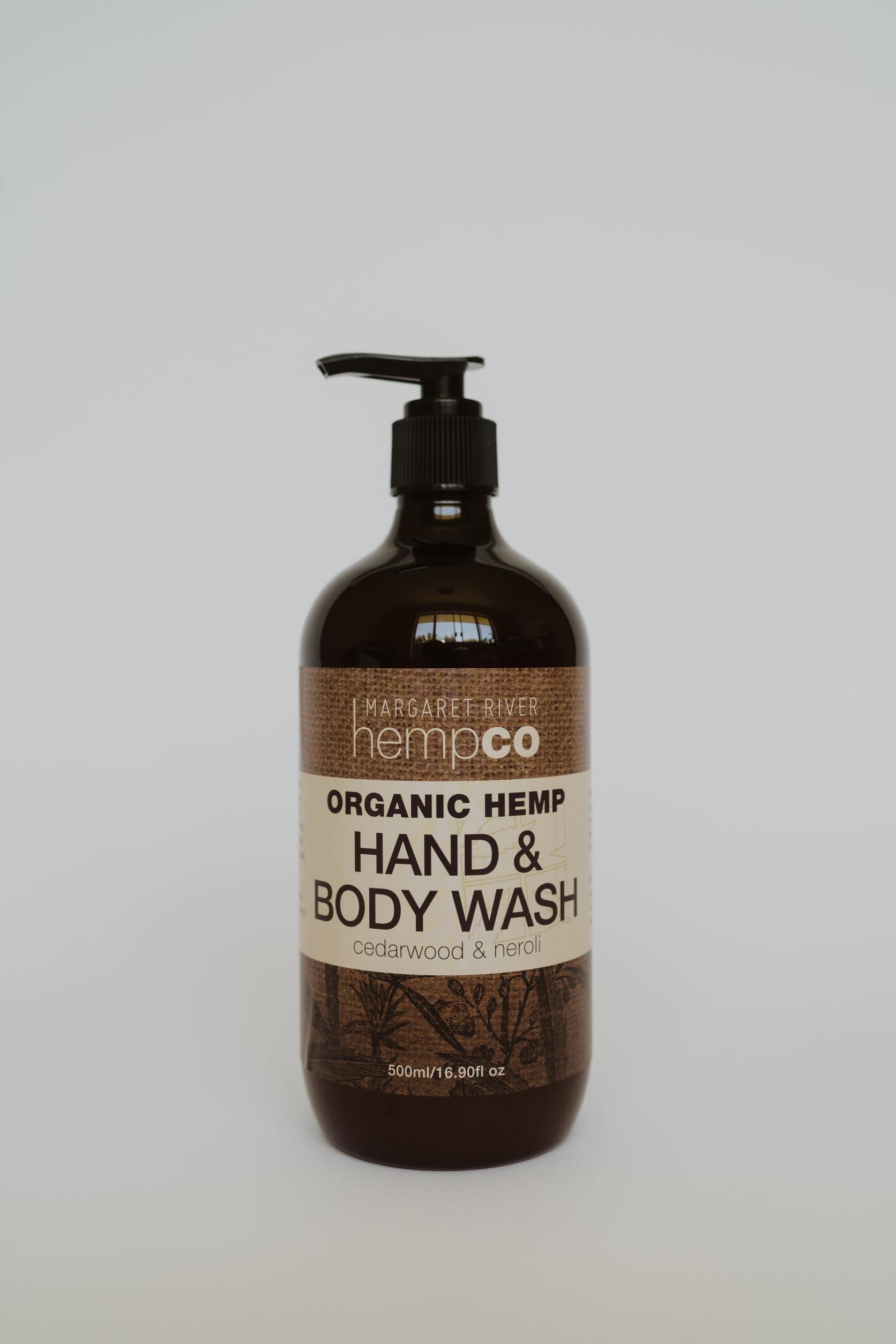 Organic Hemp Hand and Body Wash - Cedarwood & Neroli - 500ml